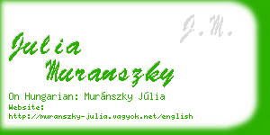 julia muranszky business card